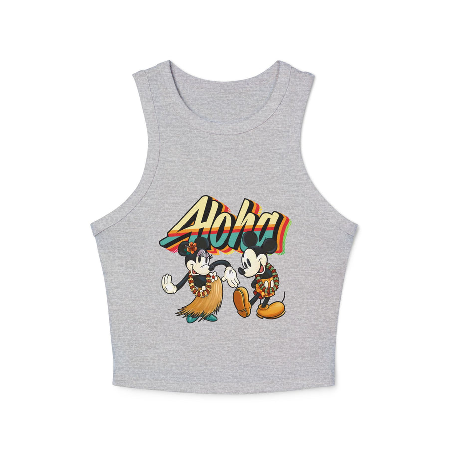 Aloha Sunrise Hula Duo - Women's Racer Tank Top