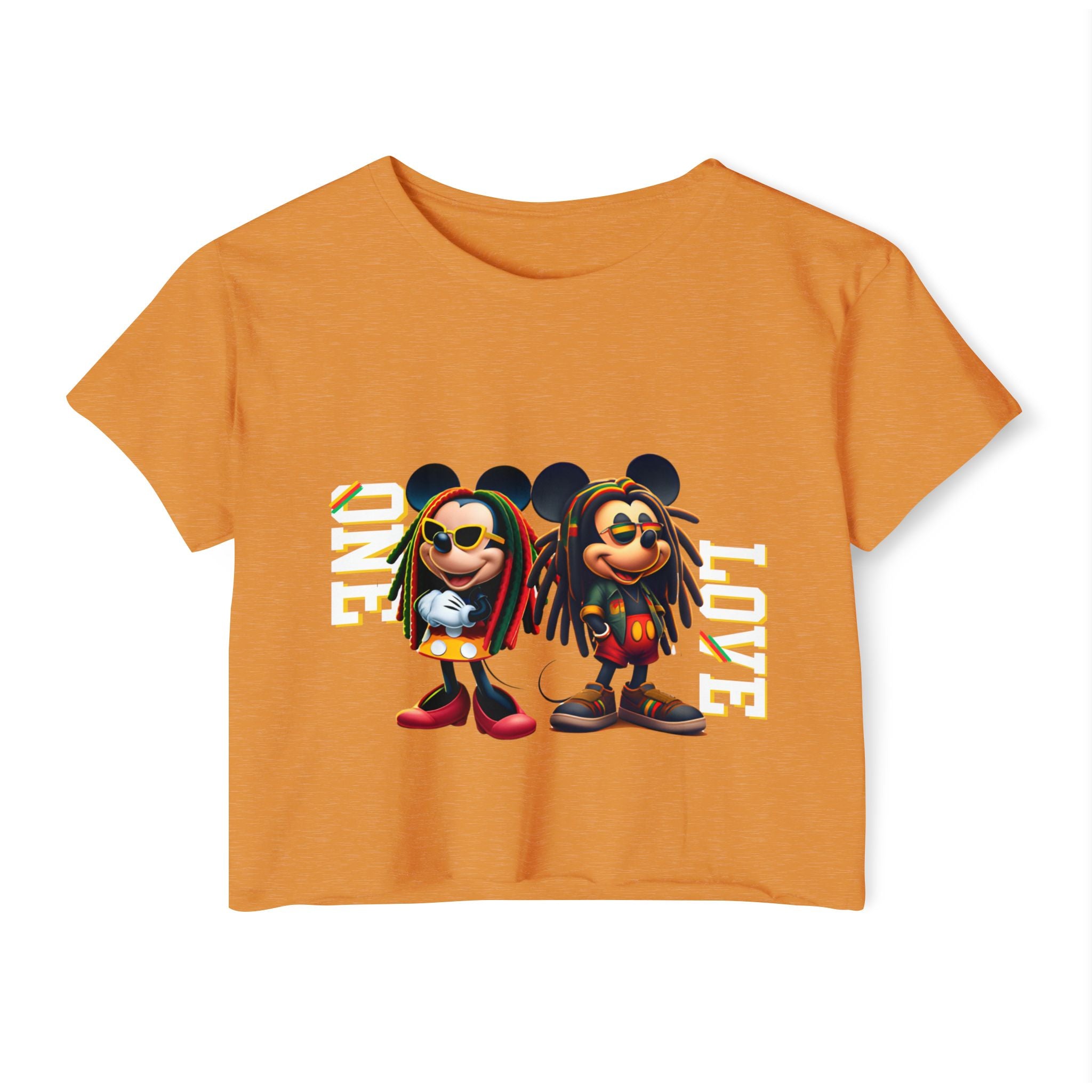 One Love Rasta Duo - Women's Crop Top
