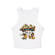 Aloha Sunrise Hula Duo - Women's Racer Tank Top