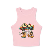 Aloha Sunrise Hula Duo - Women's Racer Tank Top