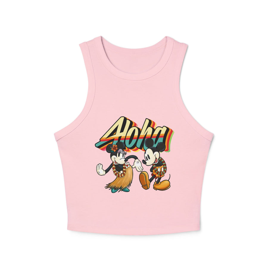 Aloha Sunrise Hula Duo - Women's Racer Tank Top