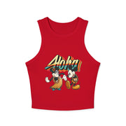 Aloha Sunrise Hula Duo - Women's Racer Tank Top