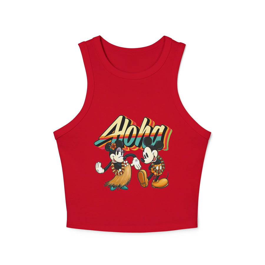 Aloha Sunrise Hula Duo - Women's Racer Tank Top