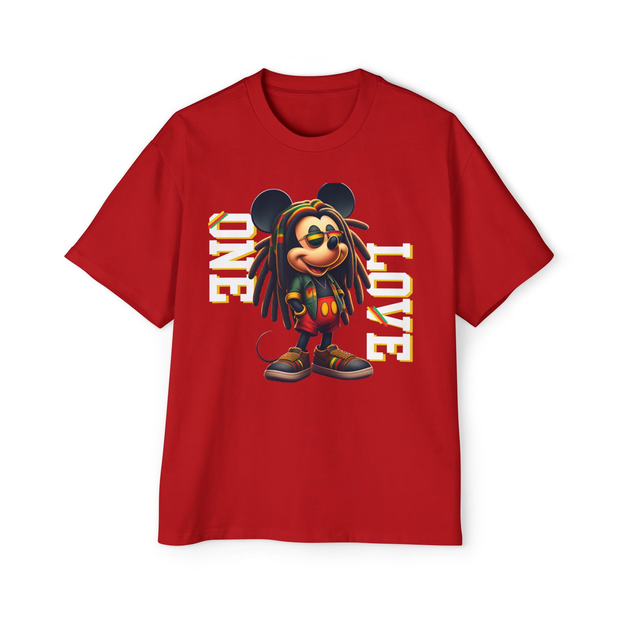 One Love Rasta Kingman- Men's Heavy Oversized Tee