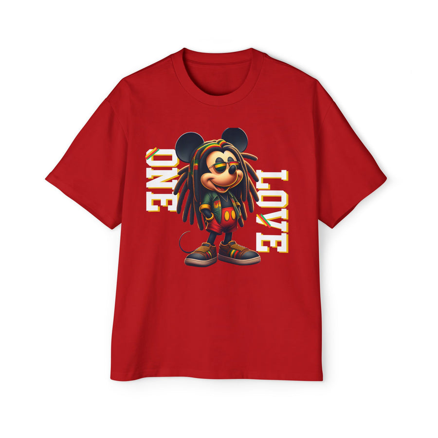 One Love Rasta Kingman- Men's Heavy Oversized Tee