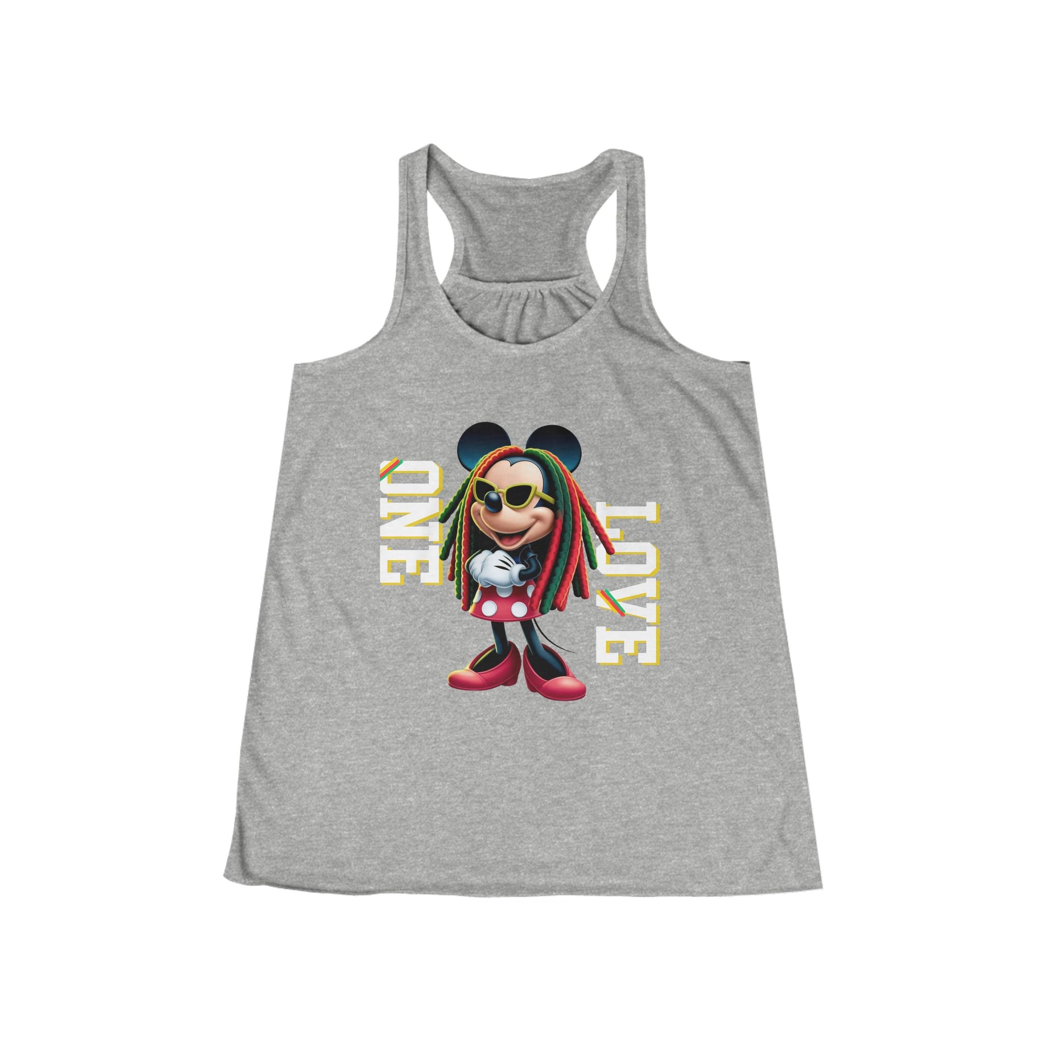 One Love Rasta Queen - Women's Bella Flowy Racerback Tank Top