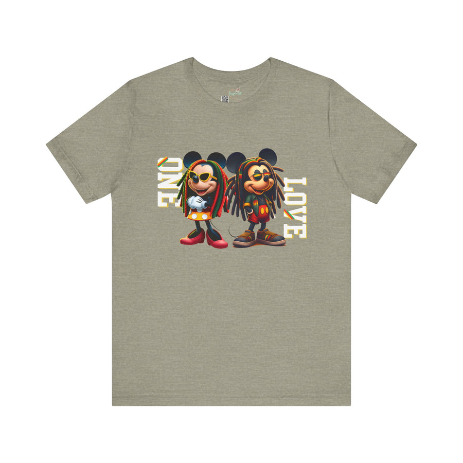 One Love Rasta Duo- Men's Bella T-Shirt