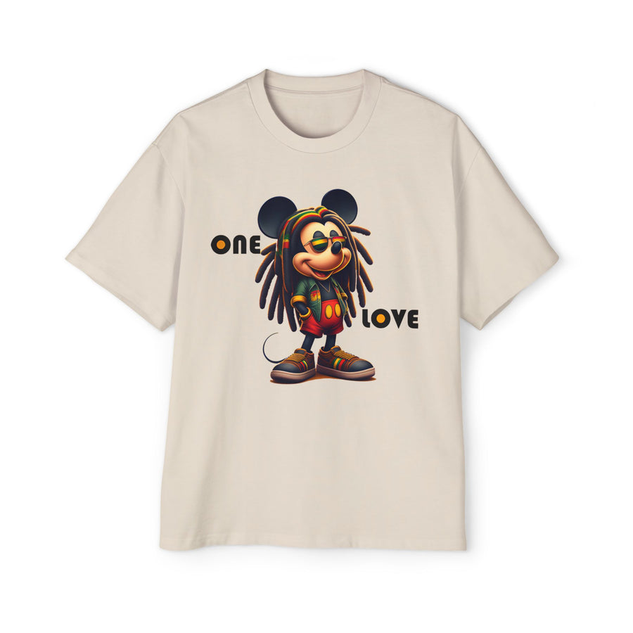 One Love  Reggae Kingman- Men's Heavy Oversized Tee