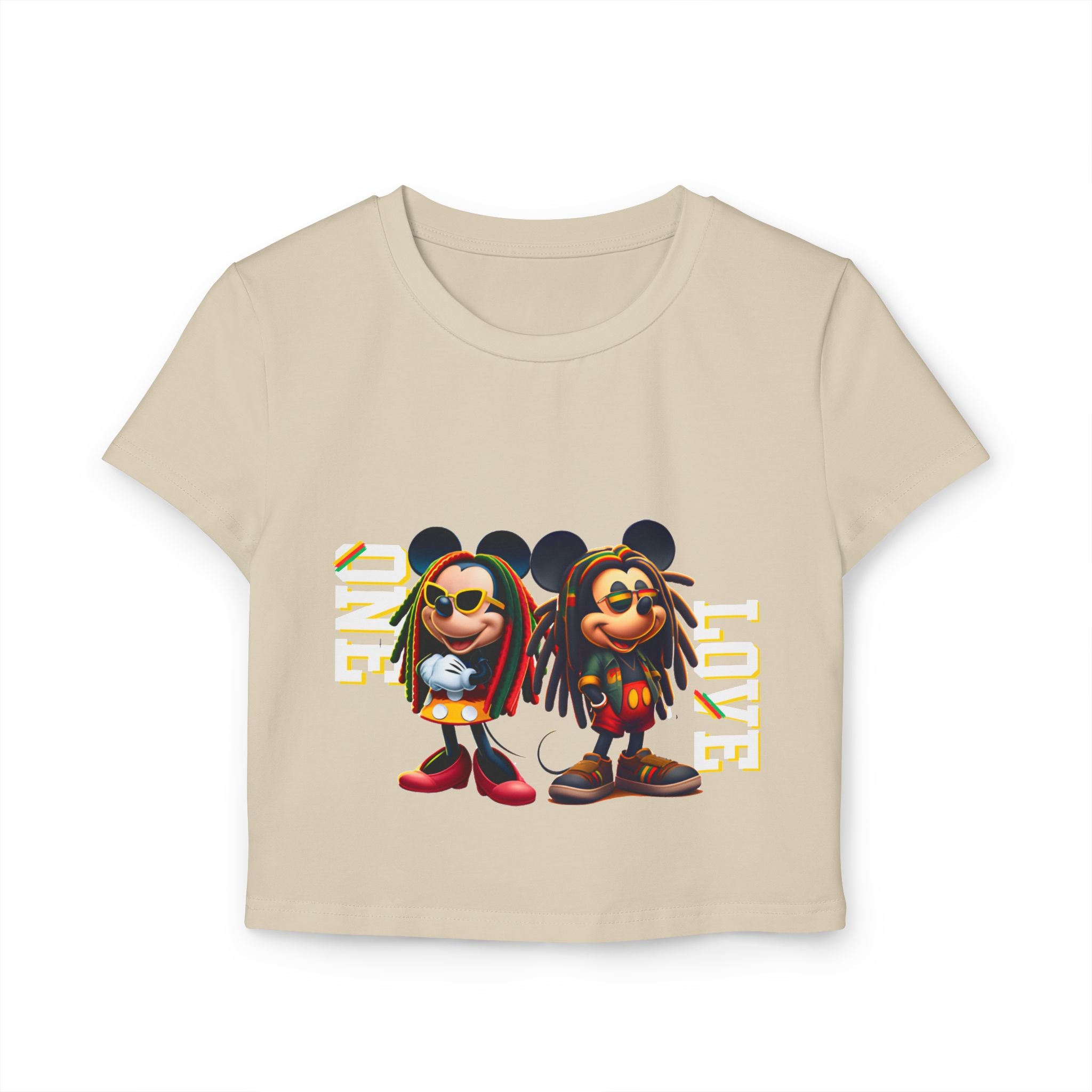 One Love Rasta Duo- Women's Baby Tee