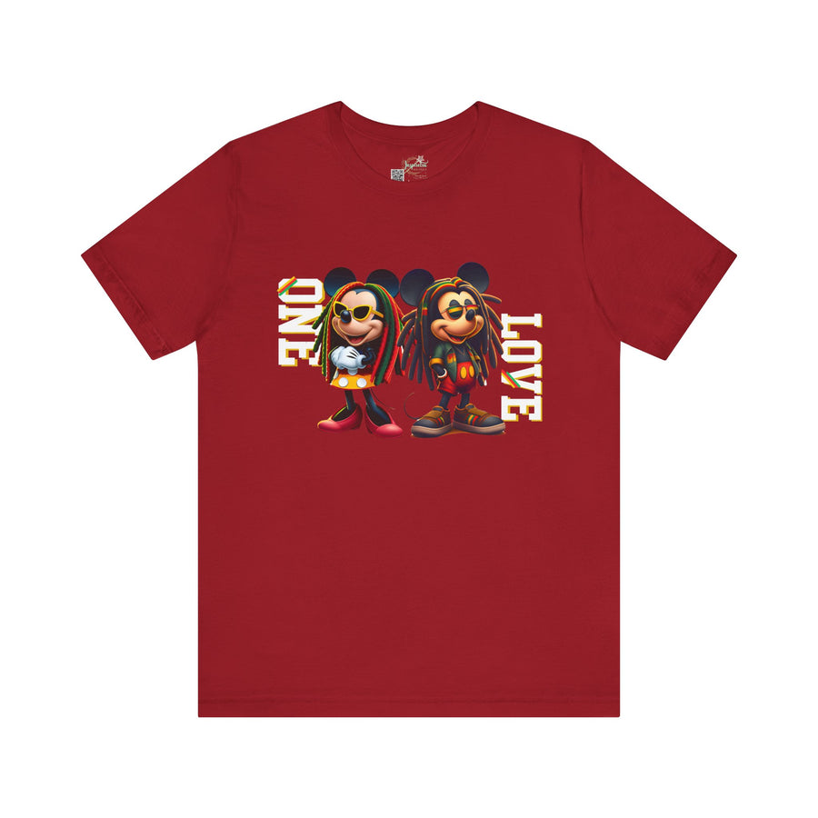 One Love Rasta Duo- Men's Bella T-Shirt