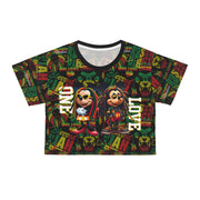 One Love Rasta Duo -Women's Crop Top