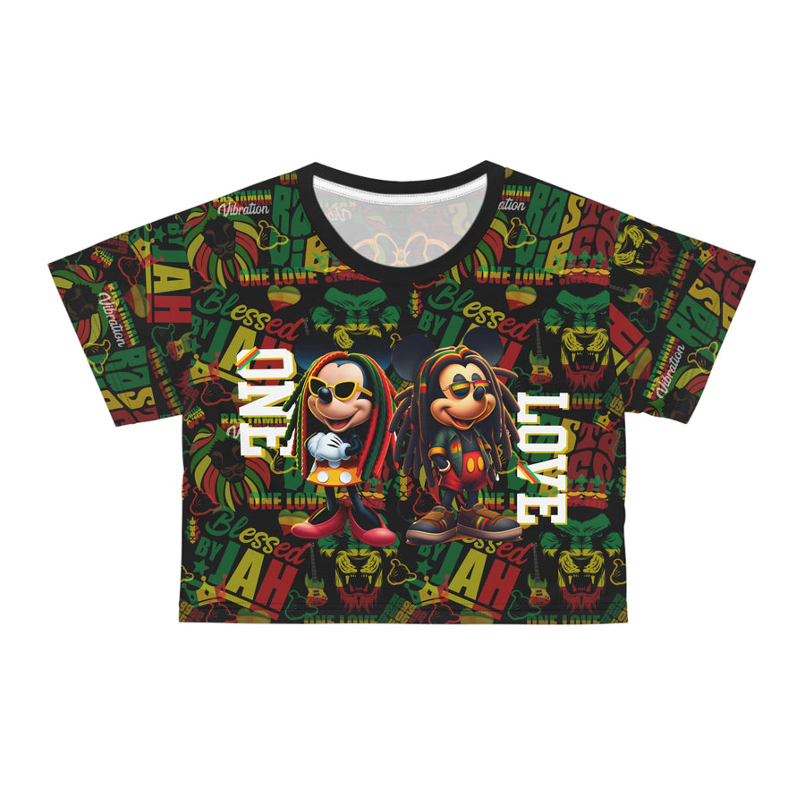 One Love Rasta Duo -Women's Crop Top