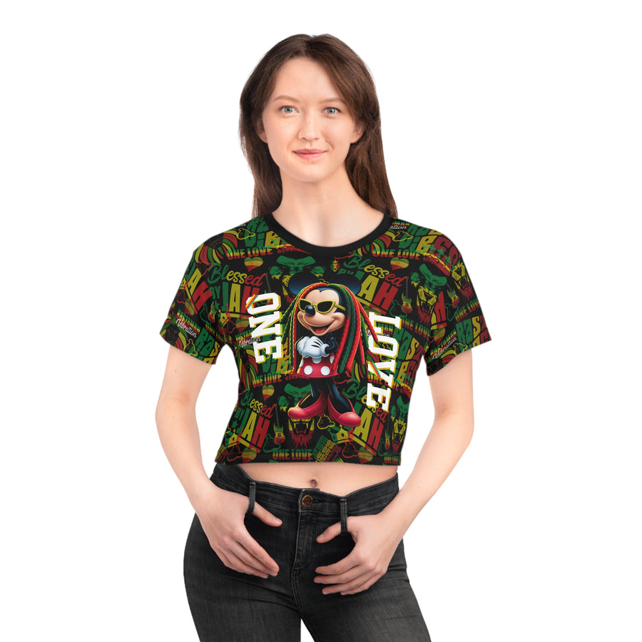 One Love Rasta Queen -Women's Crop Top