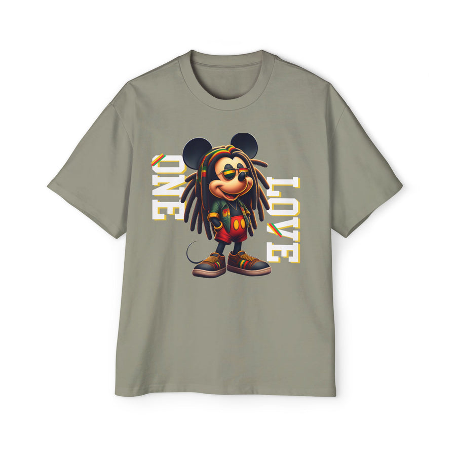 One Love Rasta Kingman- Men's Heavy Oversized Tee