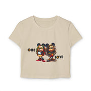 One Love Reggae Duo- Women's Baby Tee