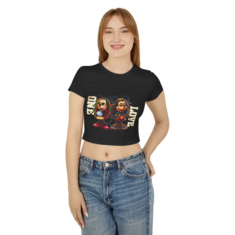 One Love Rasta Duo- Women's Baby Tee