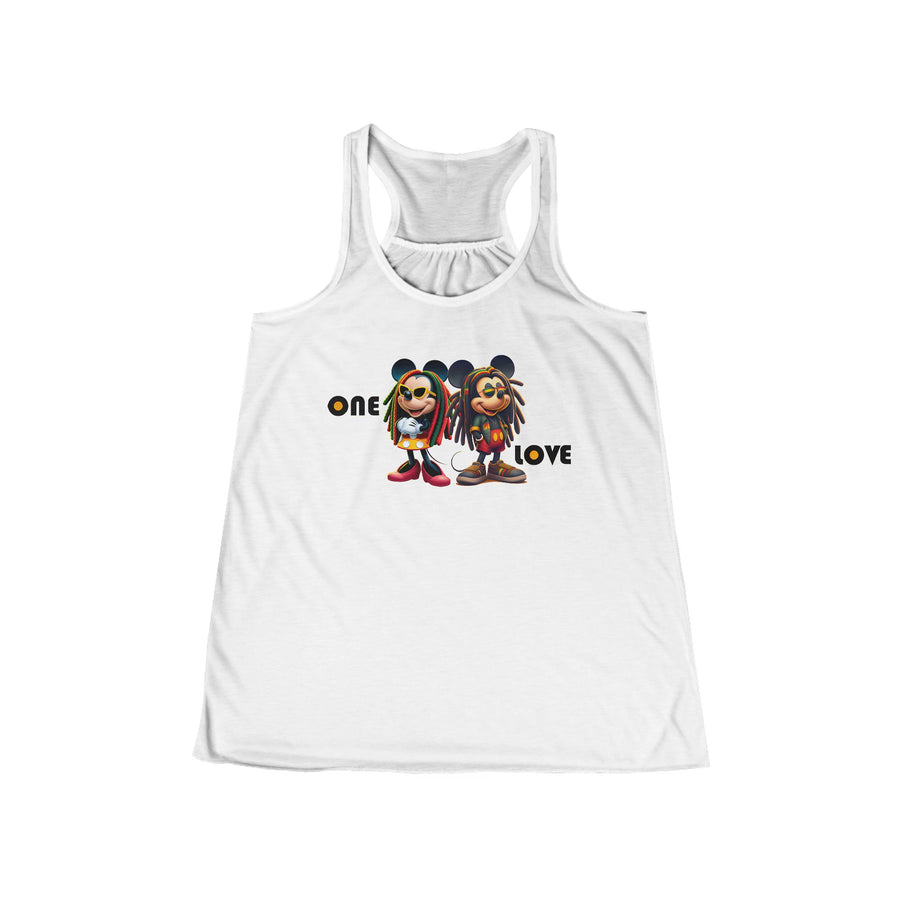 One Love Reggae Duo - Women's Bella Flowy Racerback Tank Top
