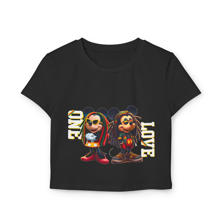 One Love Rasta Duo- Women's Baby Tee