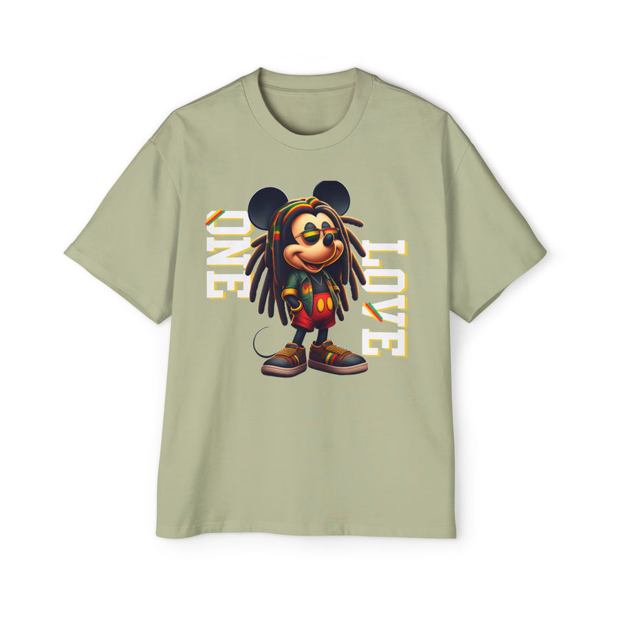One Love Rasta Kingman- Men's Heavy Oversized Tee