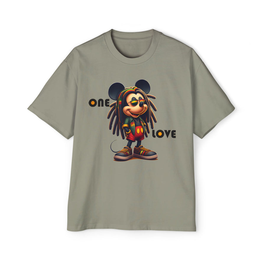 One Love  Reggae Kingman- Men's Heavy Oversized Tee