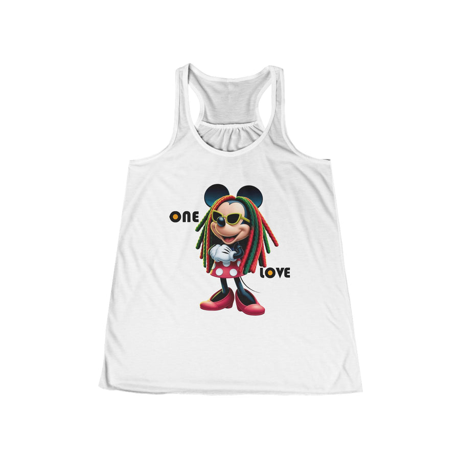 One Love Reggae Queen - Women's Bella Flowy Racerback Tank Top