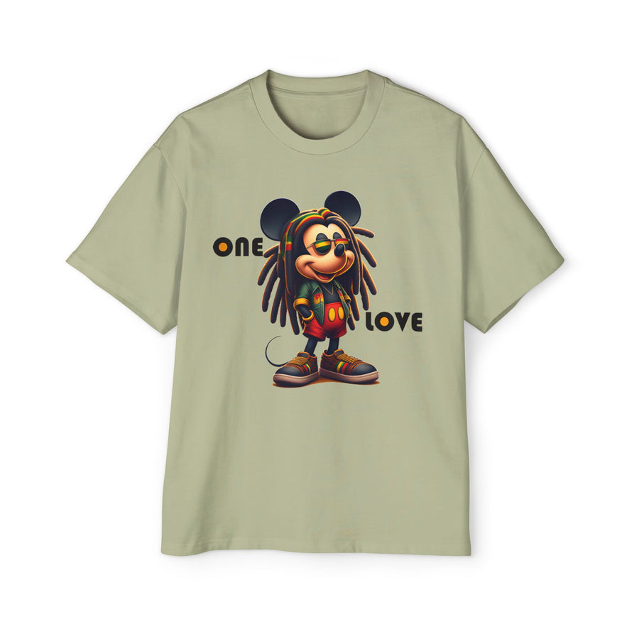 One Love  Reggae Kingman- Men's Heavy Oversized Tee