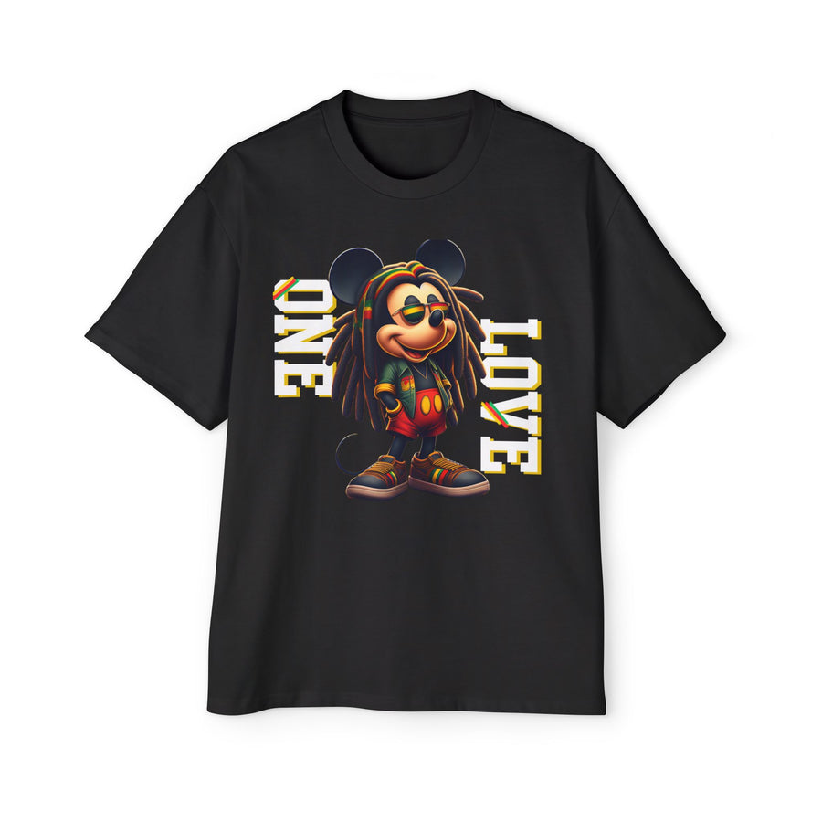 One Love Rasta Kingman- Men's Heavy Oversized Tee
