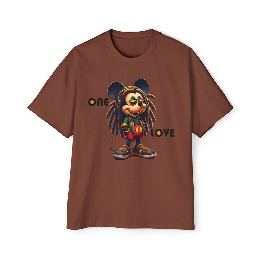 One Love  Reggae Kingman- Men's Heavy Oversized Tee