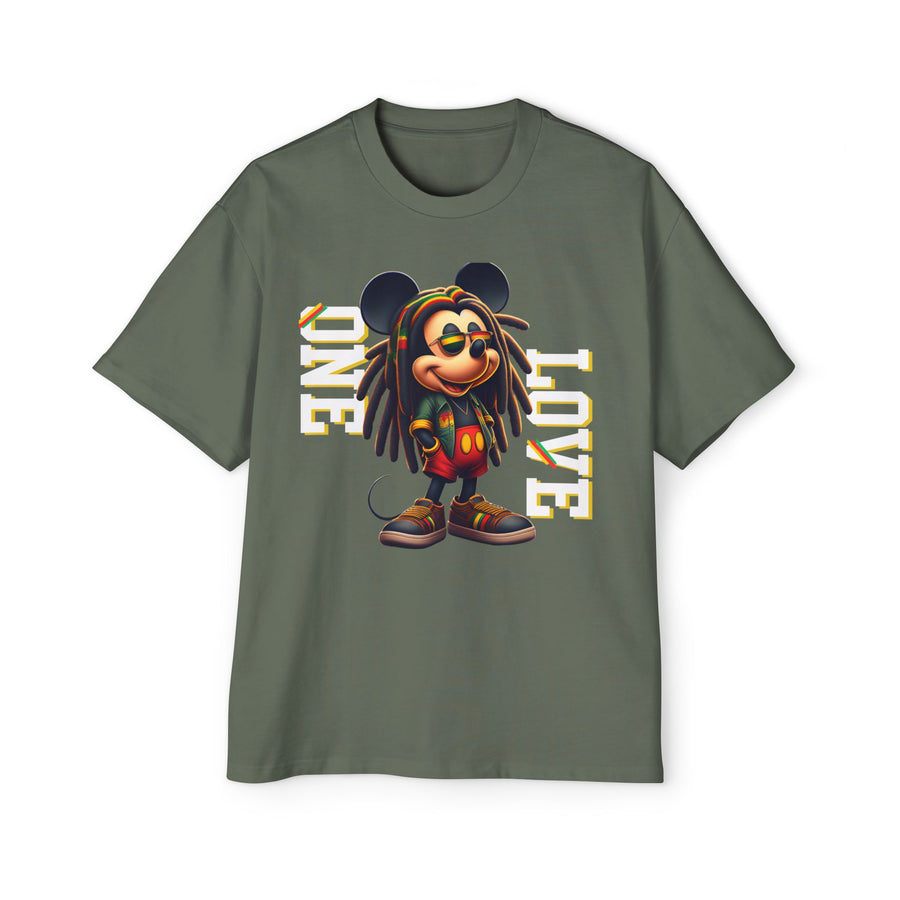 One Love Rasta Kingman- Men's Heavy Oversized Tee
