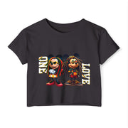One Love Rasta Duo - Women's Crop Top
