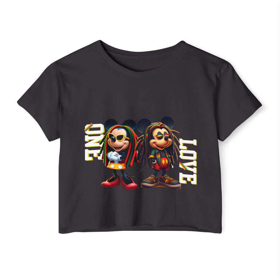 One Love Rasta Duo - Women's Crop Top