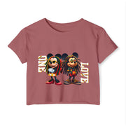 One Love Rasta Duo - Women's Crop Top