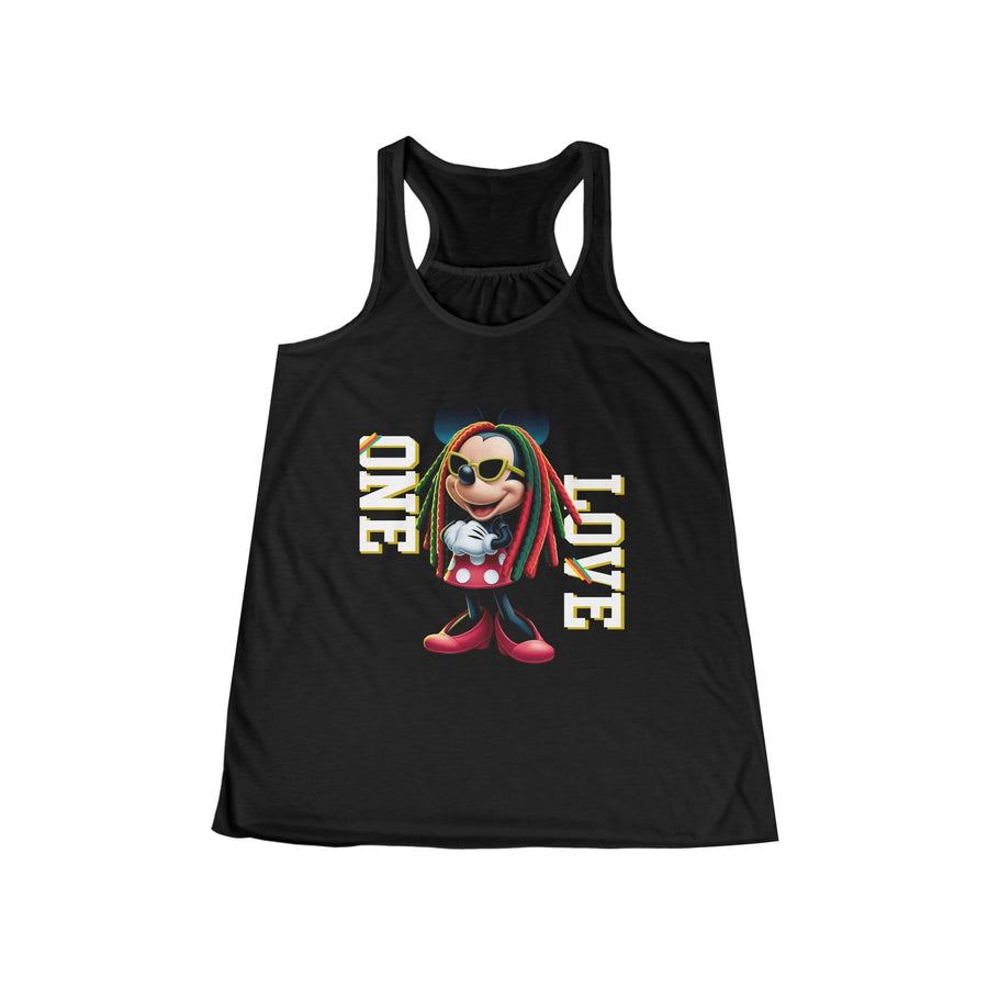 One Love Rasta Queen - Women's Bella Flowy Racerback Tank Top