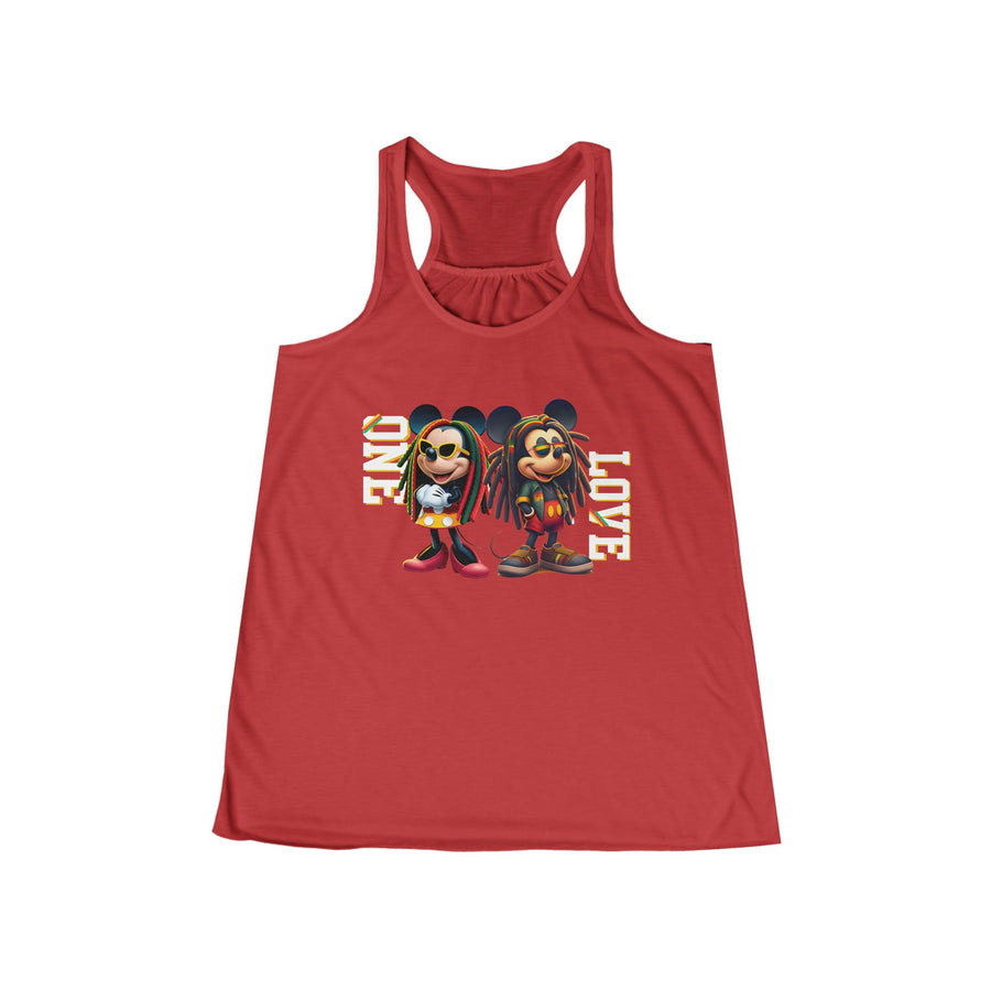 One Love Rasta Duo - Women's Bella Flowy Racerback Tank Top