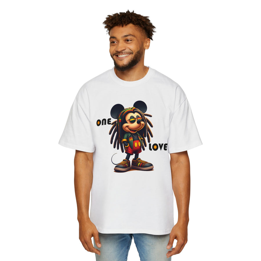 One Love  Reggae Kingman- Men's Heavy Oversized Tee