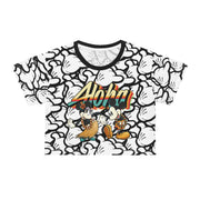 Aloha Shaka Sunrise Hula Duo - Women's Crop Tee
