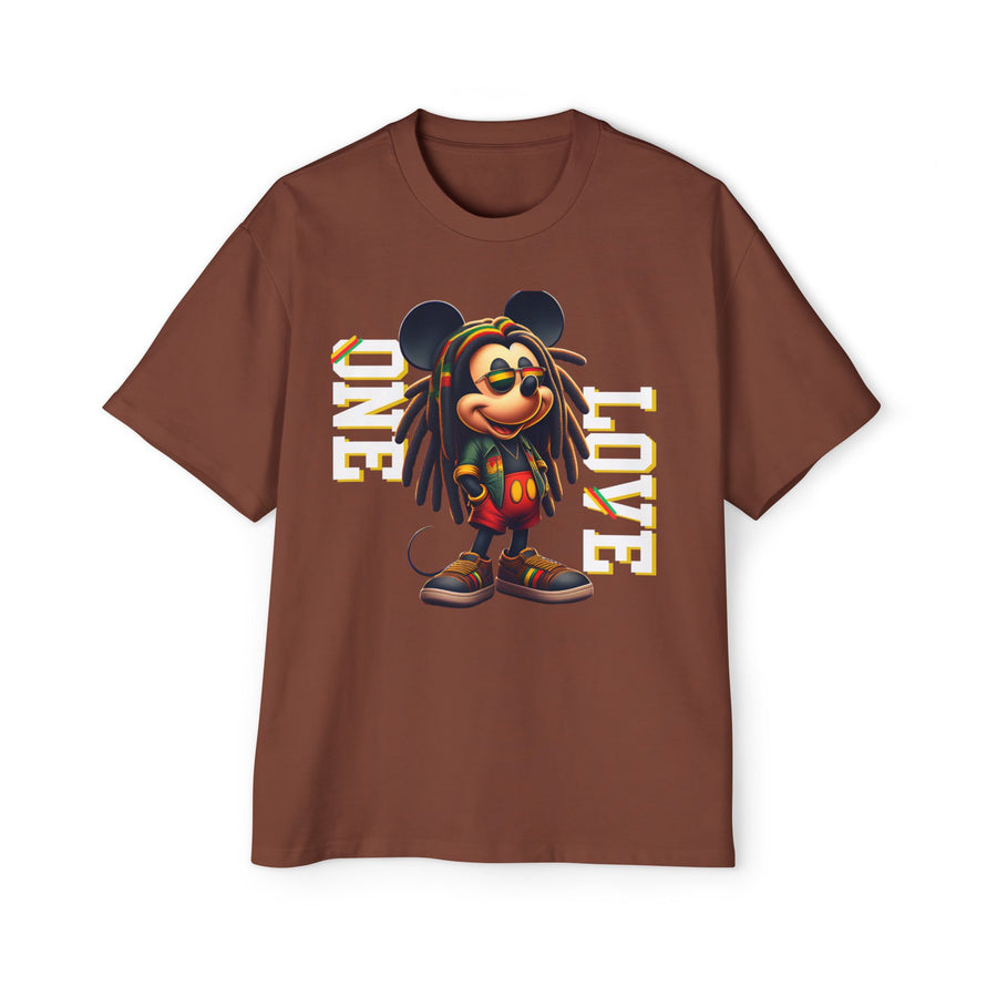 One Love Rasta Kingman- Men's Heavy Oversized Tee